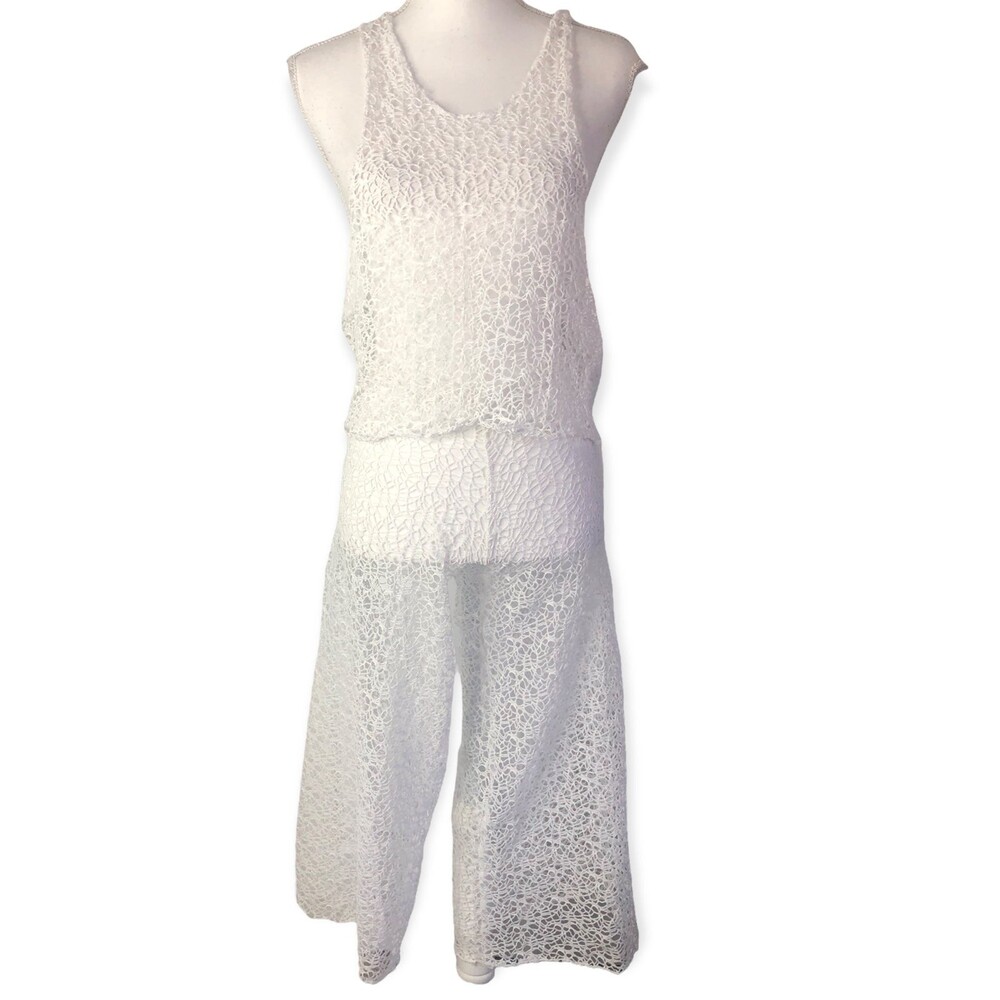 Shore Trendz 2 Piece Crochet Swimsuit Coverup Set